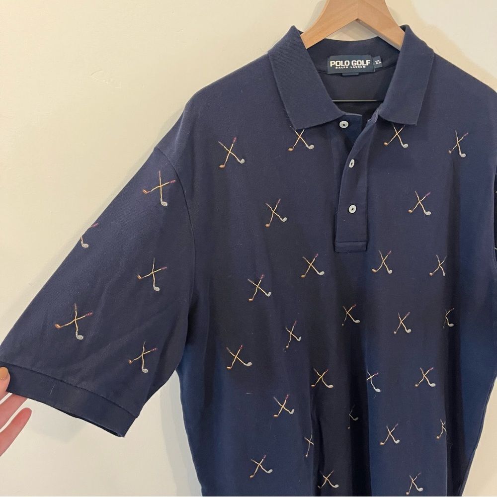 Vintage Polo Golf Ralph Lauren embroidered golf club polo XL - Picture 2 of 11